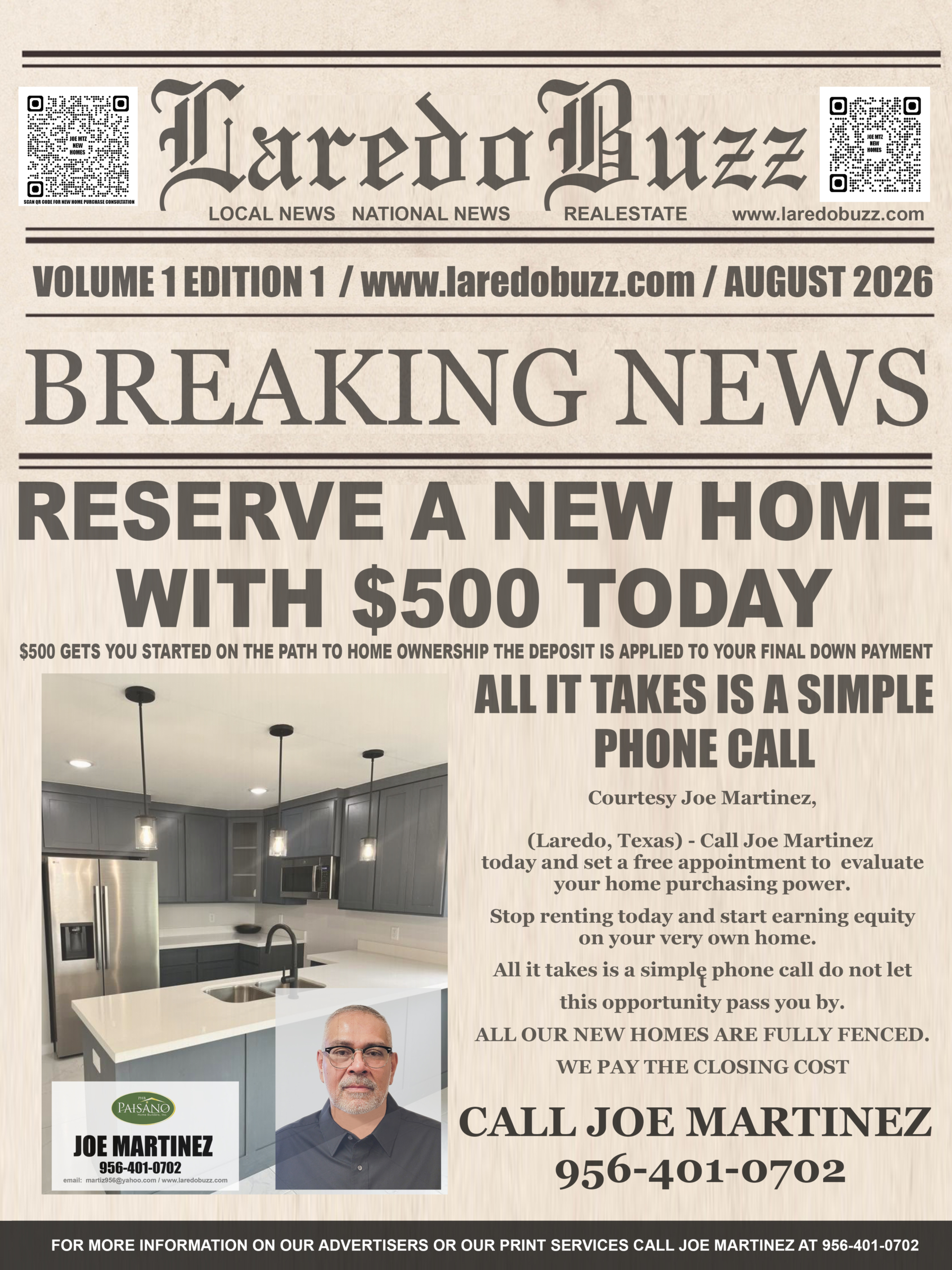 GET ON THE PATH OF HOME OWNERSHIP WITH A SIMPLE PHONE CALL TO 956-401-0702